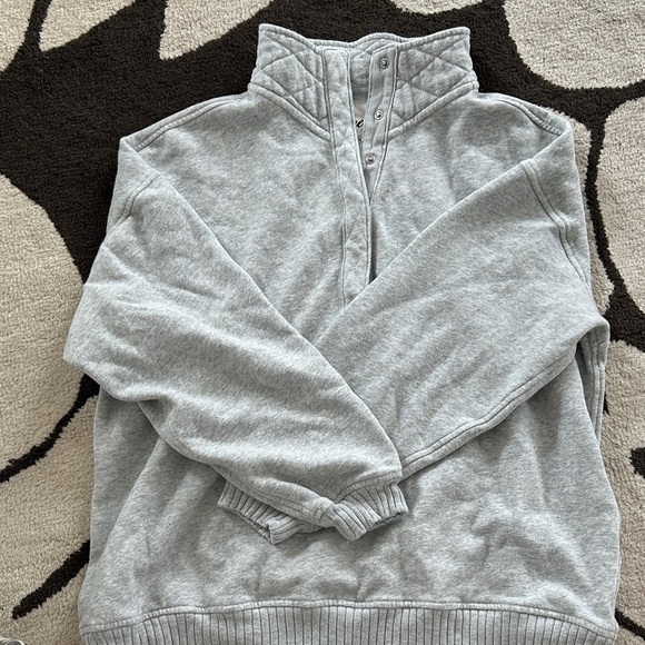 aerie Tops - Aerie oversized snap neck sweatshirt small